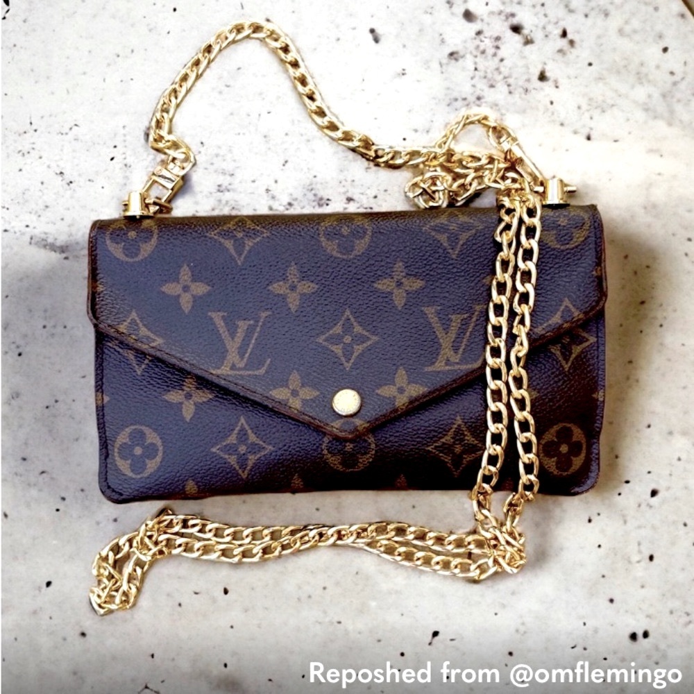 Authentic Louis Vuitton Jeanne classic monogram canvas wallet/ crossbody